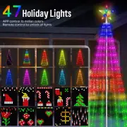 6Ft DIY Outdoor Christmas Trees for Yard with 47 Prelit Lights 265 LED Christmas