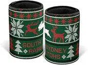 South Sydney Rabbitohs NRL Rugby League Christmas Ugly Can Cooler