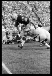 Green Bay Packers Jim Taylor carries the ball during the Chicago B- Old Photo 2