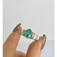 在飛比找蝦皮購物優惠-IN BETWEEN 造型款 白貝鑲Tiffany綠鋯石水晶