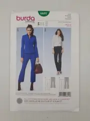 Burda Sewing Pattern 6601 Women's Pants Pattern Size US 6-16 EUR 32-42 NEW