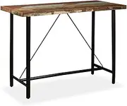 Solid Reclaimed Wood Bar Table - 150x70x107 cm for Dining Room, Kitchen, Farmhouse Style - Dinner Ready!