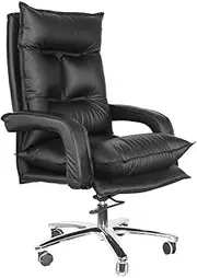 Stable Leather Office Chair Comfortable Boss Chair，Ergonomic Design Computer Chair，Rotatable and Height-Adjustable Desk Chair Mobile