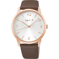 在飛比找Yahoo!奇摩拍賣優惠-agnes b. marcello系列手寫時標簡約腕錶-VJ