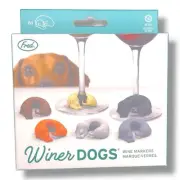 Winer Dogs Wine Glass Markers Gift Party Cocktail HouseNew Adorable Set of 6