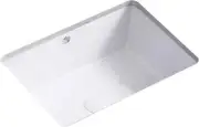 18" White Ceramic Undermount Bathroom Sink | 465x350mm ‍