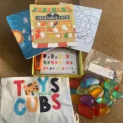 Toys & Cubs Rainbow Pebbles Toy Game Set Fine Motor Sensory Learning Educational