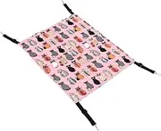 Sosoport Cat Nest Stuffed Kitten Pet Cage Kitten Hanging Hammock Hamster Pet Hanging Hammock Warm Stuffed Puppy Warm Plush Hammock Window Mounted Cat Bed Pet Hammock Rabbit Outer Linen Pink