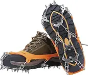 [BOOTOP PIN] Crampons for Hiking Boots, Microspikes for Hiking, Spikes for Shoes, Ice Cleats Traction Snow Grips for Women Men Kids, Anti Slip 19 Stainless Steel