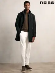 Reiss Black Player Coat (F99402) | $670