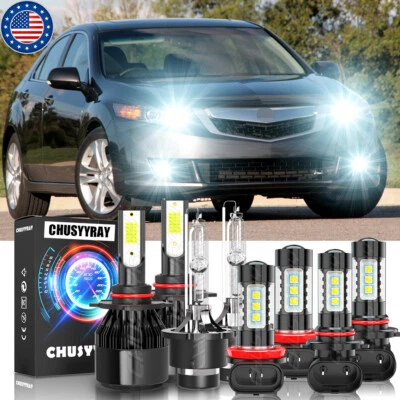 Para For Acura TSX 2009 2010 LED HID Faros+DRL+Fog Light Kit Oty 8