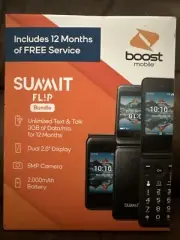 Summit Flip bundle Boost Mobile Flip 2.8'' 4GB RAM 4G &12 Month Service Included