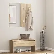 Hallway Furniture Set Sonoma Oak Engineered Wood,Storage & Entryway Benches-808786