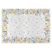 Bloom Flowers Tulip Spring Area Rug, Summer Home Decor Low-Profile Area Rugs