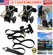 Square Tube Mount Truck Roof Ladder Rack Ratchet Lock Straps Cargo Buckle J-Hook