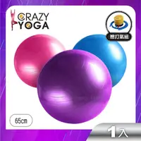 在飛比找momo購物網優惠-【Crazy yoga】加厚防爆瑜珈球65cm-贈手腳雙用打