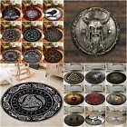 Viking Totem Room Floor Mat Circle Round Carpet Anti-slip Chair Rug Mat 100cm