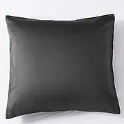 Luxton 100% 1000TC Cotton European Pillowcases 65x65cm Charcoal Grey Sateen Cotton Solid Plain Charcoal Grey Hotel Level European Pillowcase 1PC (65x65cm, Charcoal Grey)