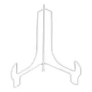 6 Inch Plate Stands for Display Iron Folding Holders for Book Picture, White