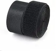 1meter 20/25/30/50/100mm Strong Adhesive Hook Loop Fastener Tape Strip Nylon Sticker for Sewing DIY No Glue(30mm Black 1meter)
