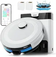 [LEFANT] M2 Pro Robot Vacuum and Mop Self Emptying, 6000Pa Strong Suction, Multi-Floor Mapping, dToF Laser Navigation, Upgraded 190° PSD Obstacle Avoidance, Custom Cleaning, WiFi/App/Alexa, 2.4G & 5G