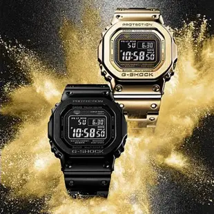 【CASIO 卡西歐】G-SHOCK 經典系列太陽藍芽電波手錶(GMW-B5000GD-9_43.2mm 金色)