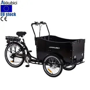 Akkubici 歐盟倉庫三輪電動自行車 3 輪車 250w 3 輪電動自行車成人三輪電動自行車送貨貨物