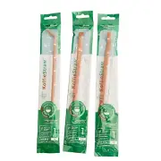 Koffie Straw 10" Reusable Silicone MOCHA Lot of 3 Limit Teeth Coffee Stains