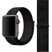 For Apple Watch Series 1,38-mm Case,Nylon Watch Band,Fastener,Nightfall Black
