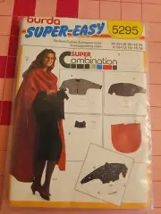 Burda Pattern 5295 Cape Cowl Hood Dolman Jackets Sizes 8/10 12/14 16/18 UNCUT