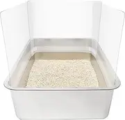YOILES 3Pcs Cat Litter Box Pee Shields,Transparent Easy Clean Litter Box Splash Guard for Open Top Litter Pan 14.5×11.5in- Litter Box Not Included