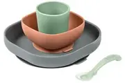 Beaba: Silicone Suction Meal Set - Mineral