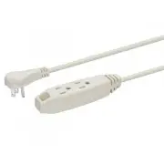 Monoprice 44318 MONOPRICE 3-OUTLET FLAT PLUG HOUSEHOLD EXTENSION CORD_16AWG_13A_