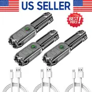 Rechargeable 990000LM LED Flashlight Tactical Police Super Bright Torch Zoomable