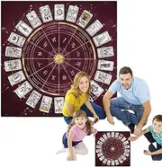 Tarot Cloth for Reading - Square Flannel Altar Tarot Cloth | Flannel Horoscope Board Game Mat Square Card Pad for Oracle, Deck & Beginner
