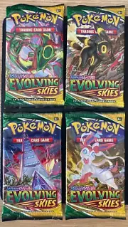 1x Evolving Skies Factory Sealed Booster Pack Pokemon Card Box Umbreon Rayquaza