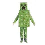 Disguise Minecraft Creeper Kids/Childrens Fancy Dress Full Costume Size 7-8