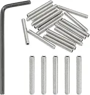 uxcell #8-32x1-1/4 Internal Hex Socket Set Grub Screws, 20 Pcs 304 Stainless Steel Cup Point Set Screw with Hex Key Wrench for Door Handles Bathroom Fixtures