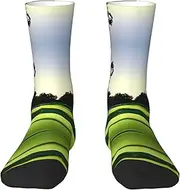 [HVTTIOR] Golf Course Print Athletic Adult Socks Single Side Circumference For Men And Women Casual Wear