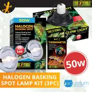 Exo Terra Halogen Basking Spot Lamp Kit 50W (3pc)
