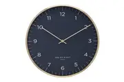 HENRY 40cm Petrol Blue Silent Wall Clock by One Six Eight London