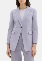 Theory Etiennette Wool-Blend Blazer Women's Size 00 Stork