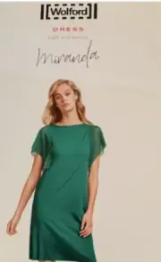 Wolford Miranda Dress Color: Dark Jade Size: Small 52717