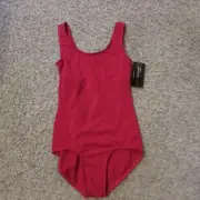 NWT Theatricals Dancewear Medium Adult Red Tank Leotard Bodysuit Shelf Bra