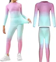 CubePlug Kids Unisex Merino Base Layer Set - Quick Wicking, Quick Drying, Perfect for Boys & Girls – Best Baselayer for Camping, Outdoors, and Traveling