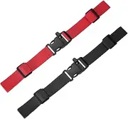 uxcell Backpack Chest Strap [2PCS] - Adjustable Sternum Straps with Emergency Whistle Buckle Use for Backpack Replacement & Hiking - [Black & Red] Chest Belt Quick Release Buckle