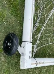 Rotating Steel Solid Rubber Wheel Mount Kit Portable Soccer Goal Fits Kwik Club