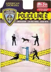 Police Line ll Figure Set (MiJo Exclusives) Diecast 1:64 Scale Model - American