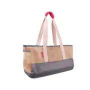 Ibiyaya Light Pet Carrier with Hardshell Base for Dachshunds & Long Pets - Khaki