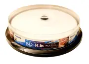 10-Pack Philips BD-R Blu-Ray White Inkjet Printable Discs with 6x Speed 25 GB
